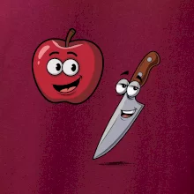 Parové triko - Jablko a nůž
