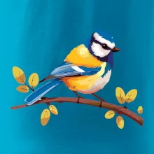 Sýkorka modřinka kreslená