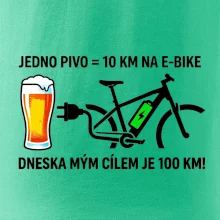 Jedno pivo = 10 km na E-bike. Dneska mým cílem je 100 km!