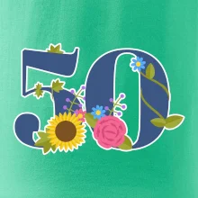 Květinové číslo kreslené - 50