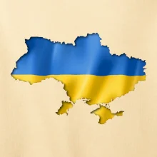 Ukrajina vlajka mapa