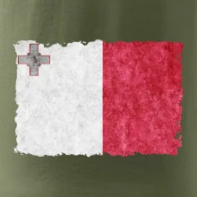 Vlajka Malta okousaná