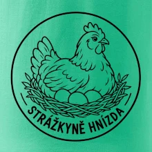Strážkyně hnízda slepice v emblému