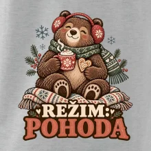 Rodinná vánoční trička - Režim pohoda zimní medvědice máma
