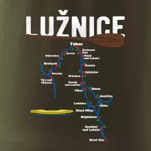Mapa řeky Lužnice