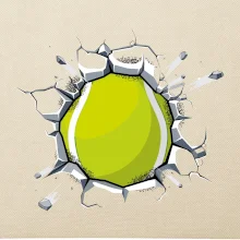 Tenisový míč v triku