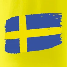 Švédsko vlajka štětkou