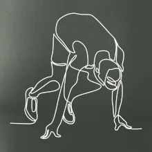 Běžec na startu jedním tahem