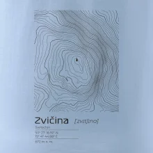 Zvičina - vrstevnice v obdélníku