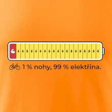 1 % nohy, 99 % elektřina