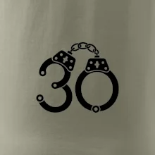 Narozeninové tričko pro policajta - pouta 30