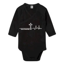 Jesus Saved My Life kříž ekg Jesus Saved My Life kříž ekg