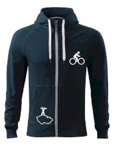 Mapa ČR + kolo na prsu