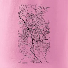 Černobílá mapa Liberec