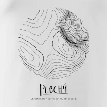 Plechý - vrstevnice v kruhu