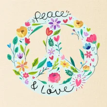 Peace and love symbol