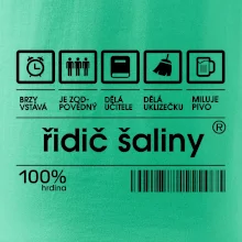 Čárový kód - řidič šaliny Čárový kód - řidič šaliny
