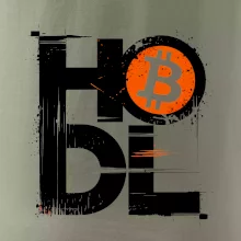 Hodl velký nápis a logo BTC