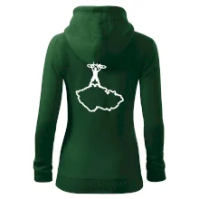 Mapa ČR - cyklista na prsou