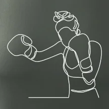 Žena boxerka jedním tahem