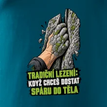 Tradiční lezení se spárou v těle
