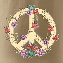 Peace symbol pískový