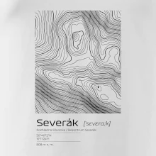 Severák - vrstevnice v obdélníku