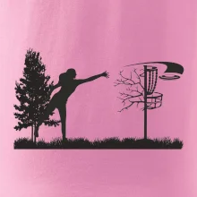 Disc golf - žena černý obrázek