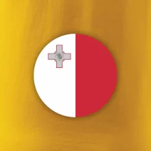 Vlajka Malta kulatá velká