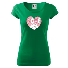 Kočka love - růžové srdce