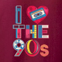 I love 90s - srdce a kazeta