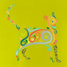 Kočka barevné křivky