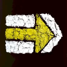 Párová turistická značka žlutá