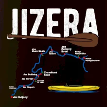 Mapa řeky Jizery