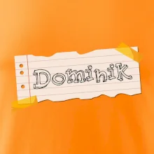 Papírek se jmenovkou - vlastní jméno