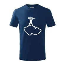 Mapa ČR - cyklista na prsou