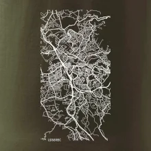 Černobílá mapa Liberec