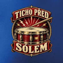 Ticho před sólem - vintage bubenický emblém
