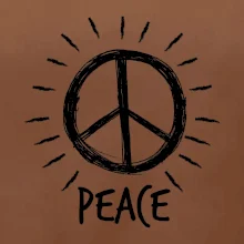 Peace symbol černobílý