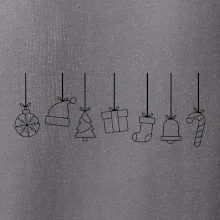 Rodinná vánoční trička  - Vánoční ozdoby na provázku