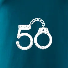 Narozeninové tričko pro policajta - pouta 50