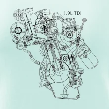 Motor Škoda/ VW 1.9L  TDI z boku