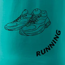 Running nápis šikmo