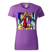 Vitráž - Ježíš a kříž