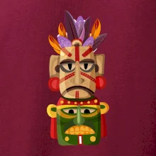 Mayové maska s peřím