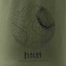 Plechý - vrstevnice v kruhu