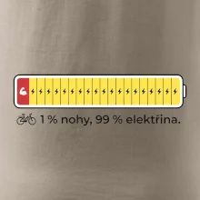 1 % nohy, 99 % elektřina