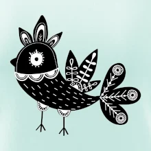 Ptáček černobílý folklór