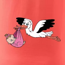 Čáp a miminko - holka (Hana-creative)