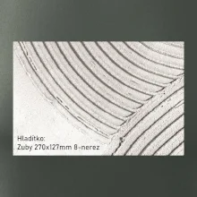 Hladítko zuby 270x127mm 8 nerez